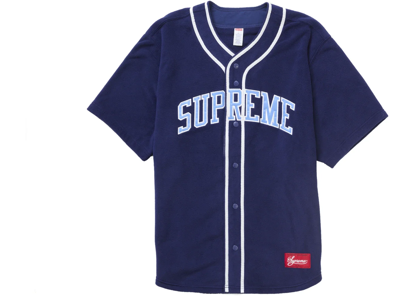 Supreme Polartec Baseball Jersey Navy - 1