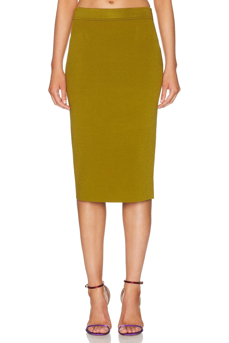Compact Double Face Pencil Skirt - 1