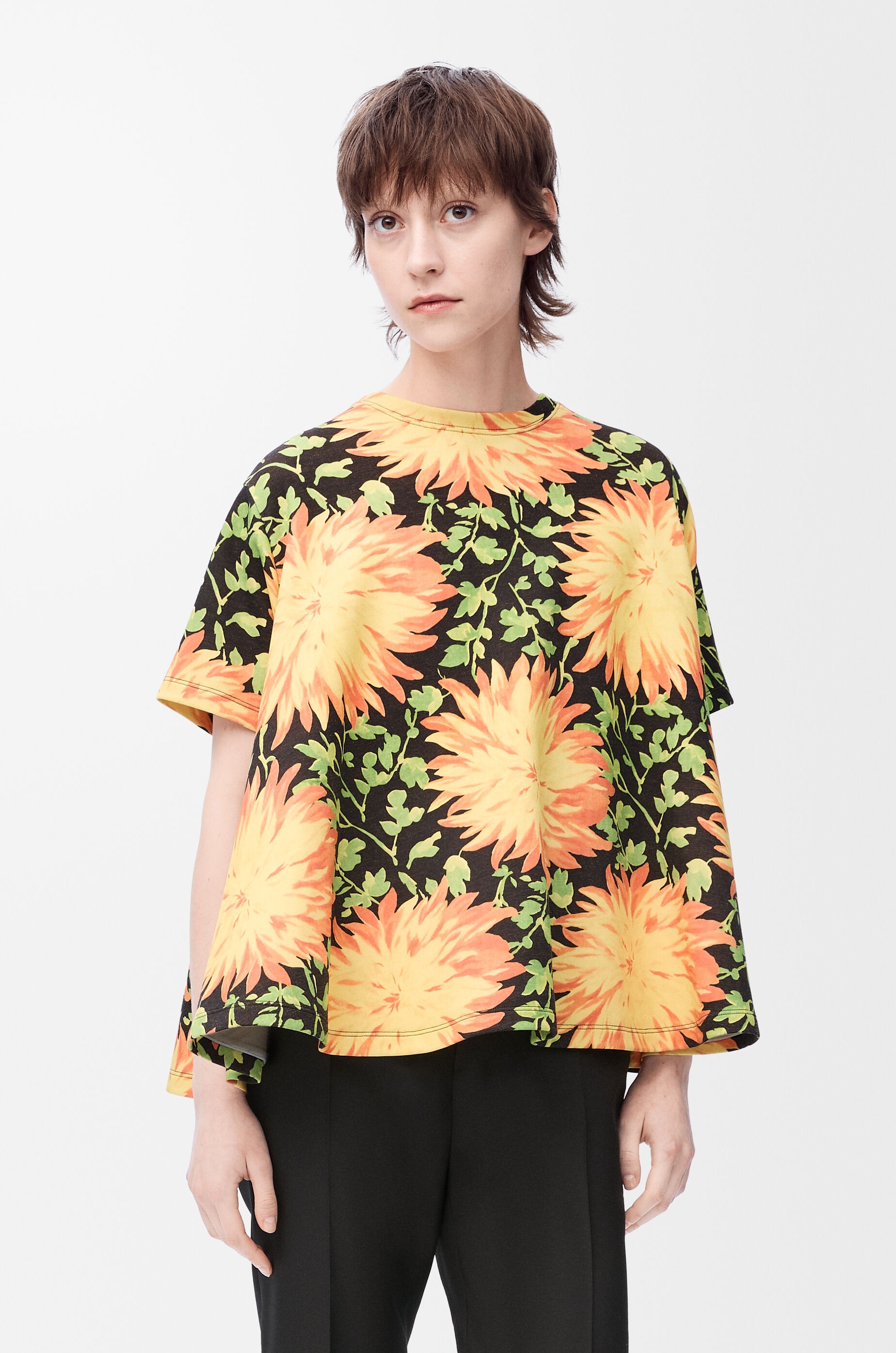 Trapeze top in cotton blend - 3