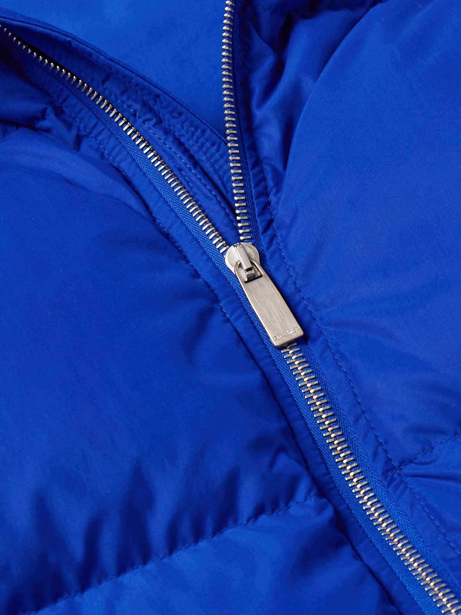 Logo-Appliquéd Quilted Shell Hooded Down Jacket - 5