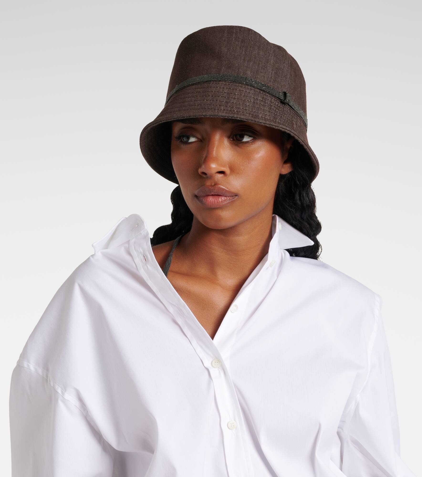 Monili denim bucket hat - 2