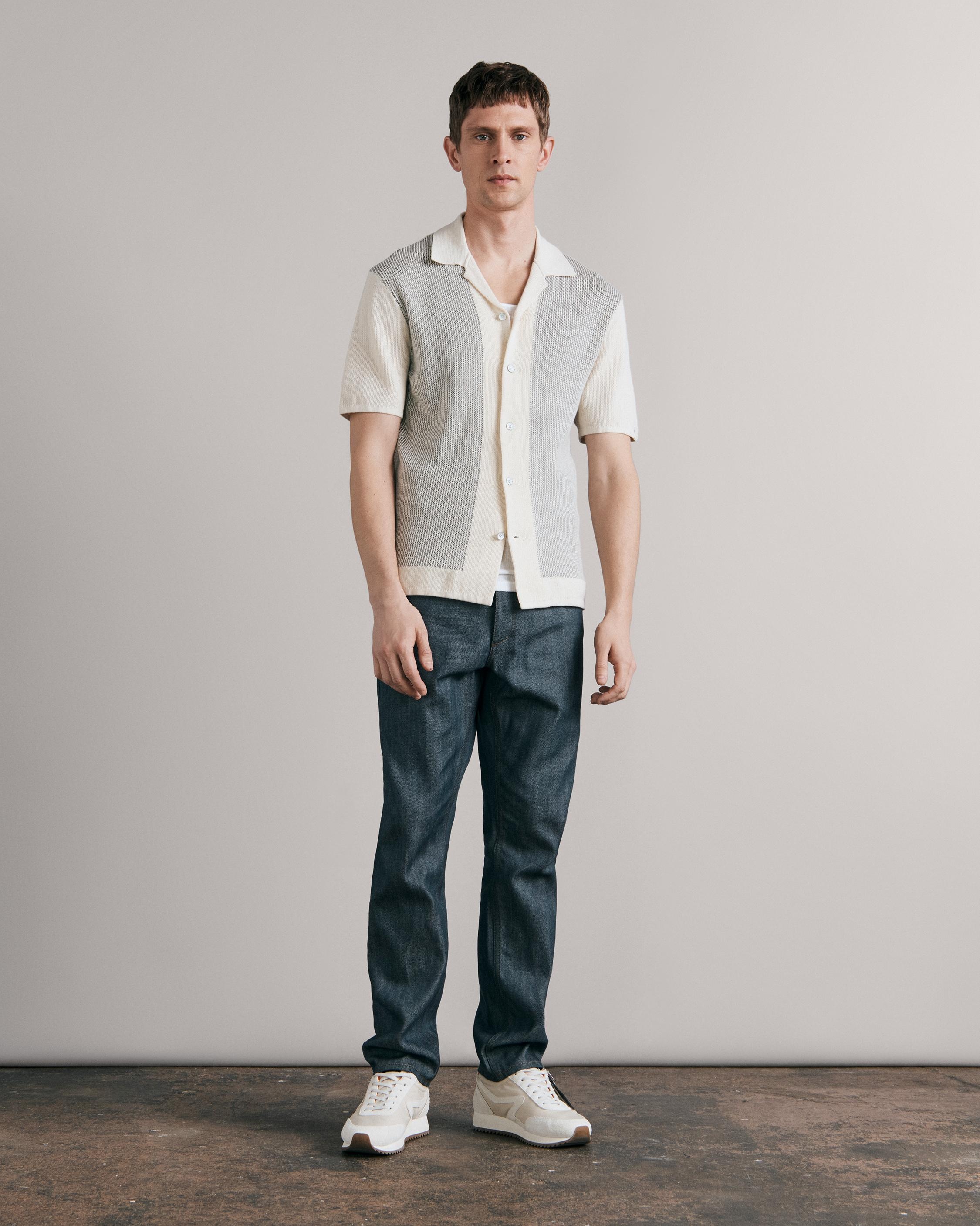 Harvey Cotton Knit Camp Shirt
Classic Fit Button Down - 3