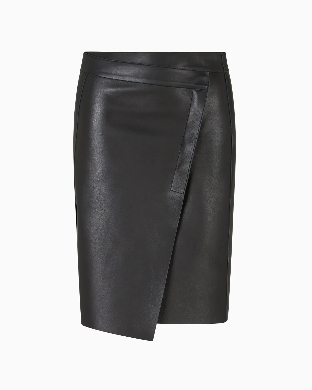 DAWN TO DUSK NAPPA LAMBSKIN WRAP SKIRT - 1