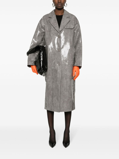 STAND STUDIO Haylo croc-embossed coat outlook