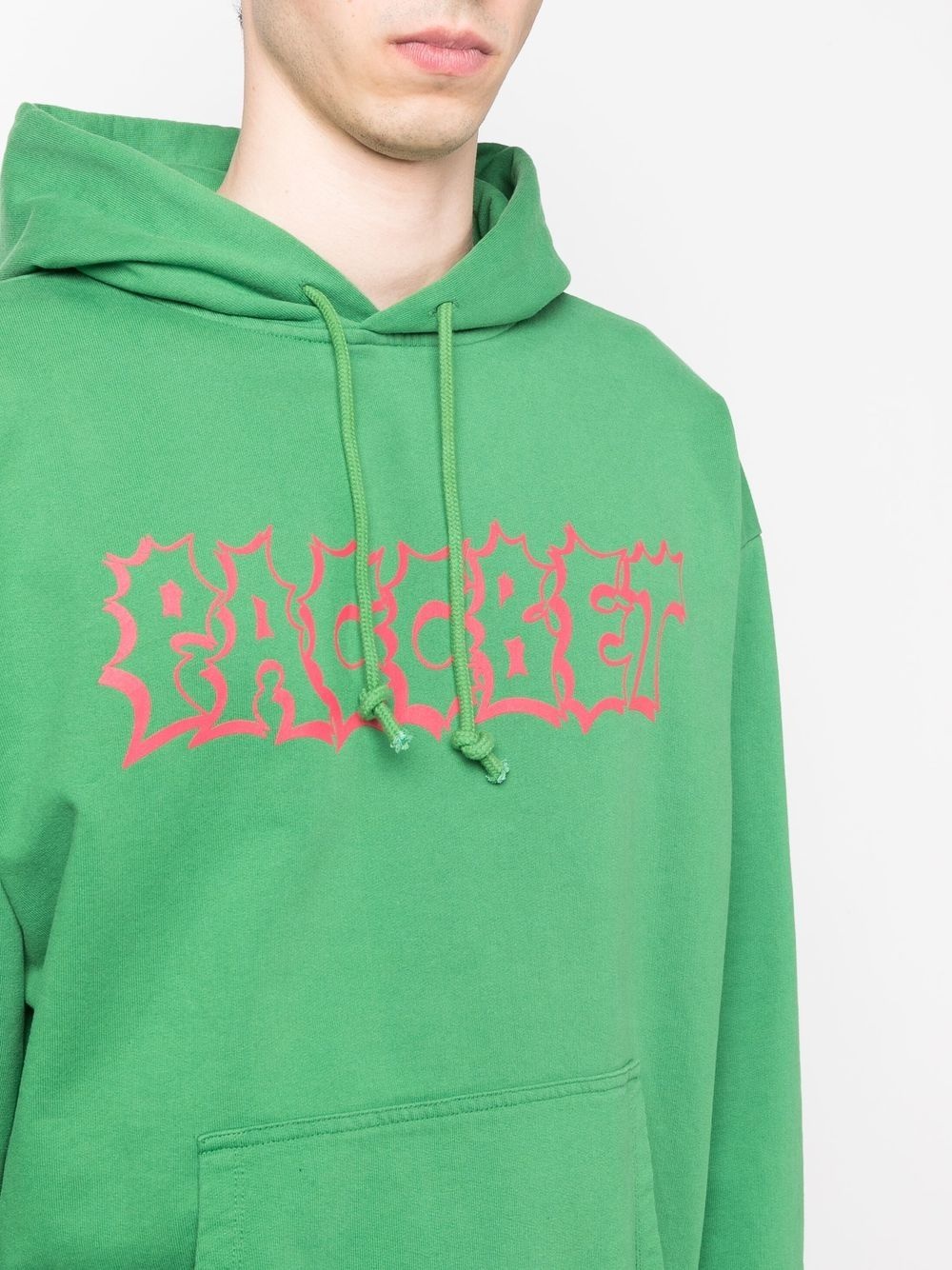 logo-print drawstring hoodie - 5
