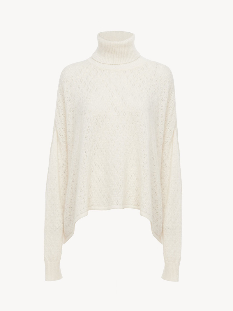 Chloé GENEROUS TURTLENECK SWEATER IN POINTELLE KNIT outlook