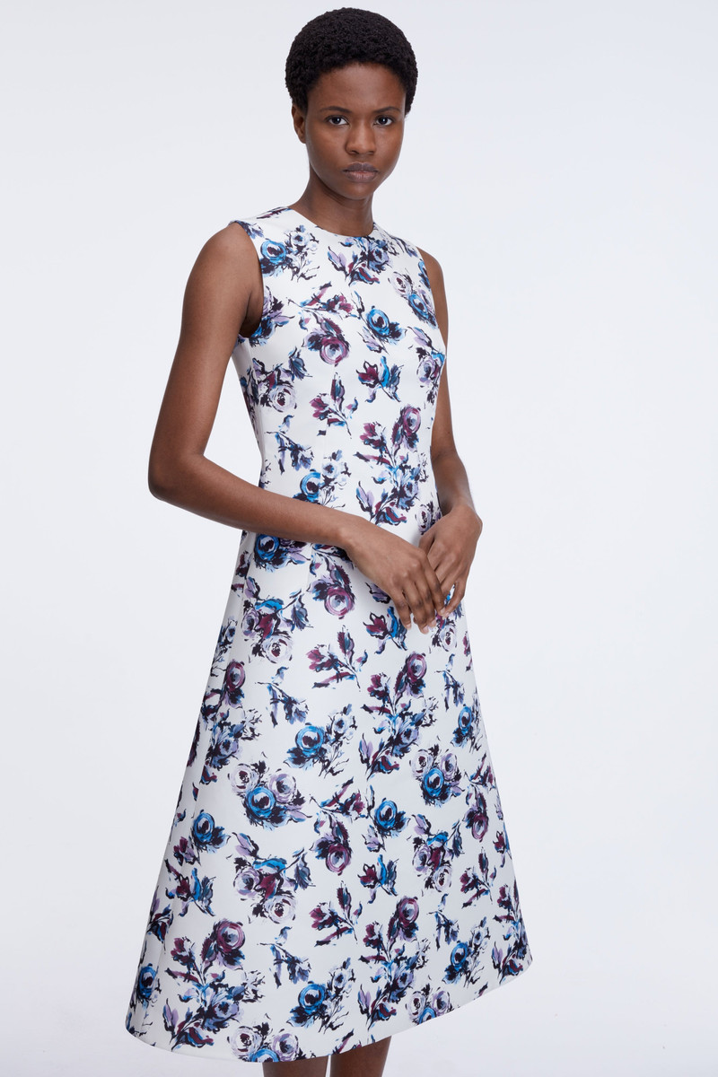 Rumi Dress In Purple & Blue Floral Print Genzianella 4