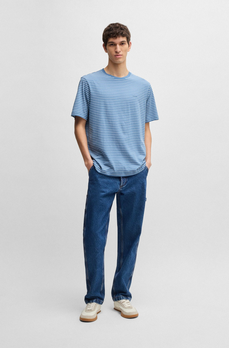 BOSS RELAXED-FIT T-SHIRT IN COTTON WITH HORIZONTAL STRIPES outlook