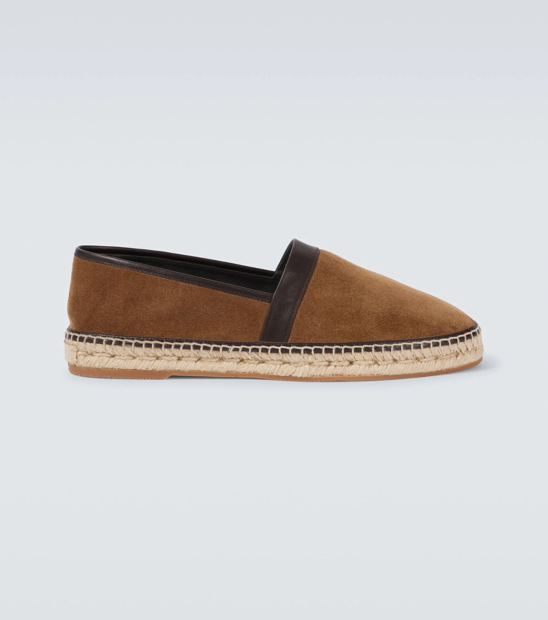 Nerano leather-trimmed suede espadrilles - 1