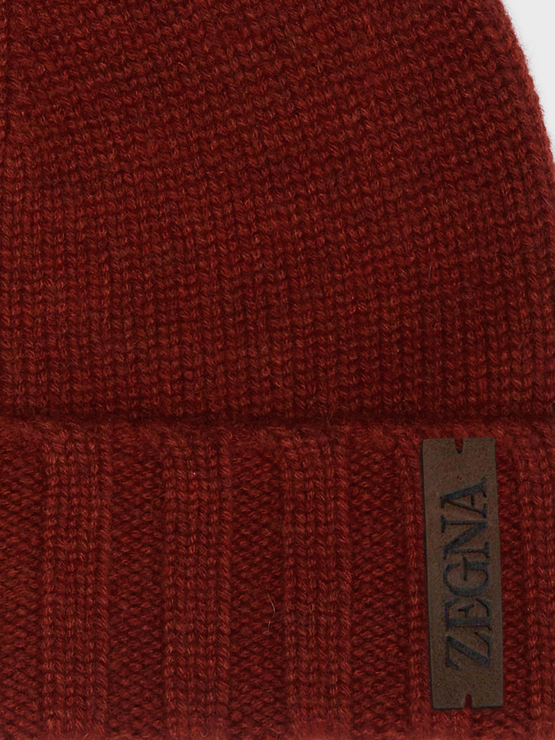 ZEGNA RED OASI CASHMERE BEANIE outlook