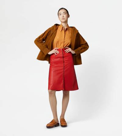 Tod's LEATHER SKIRT - RED outlook