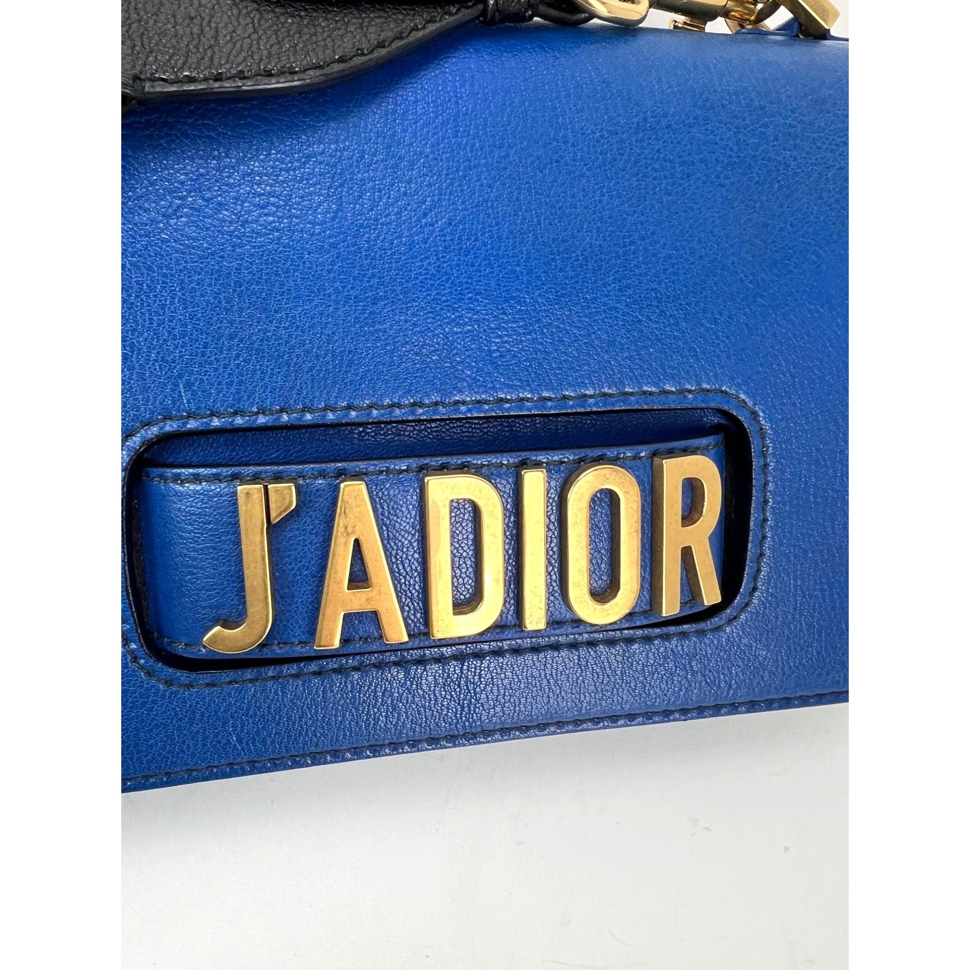 Christian Dior CD J'ADIOR Blue Flap Leather Shoulder Bag - 15