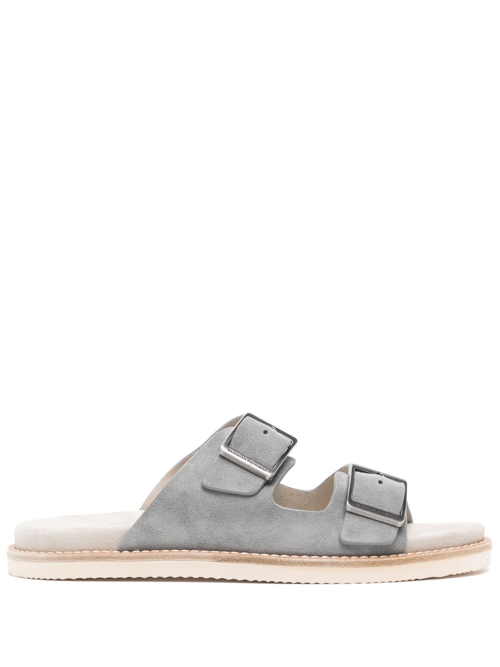 buckled slip-on sandals - 1