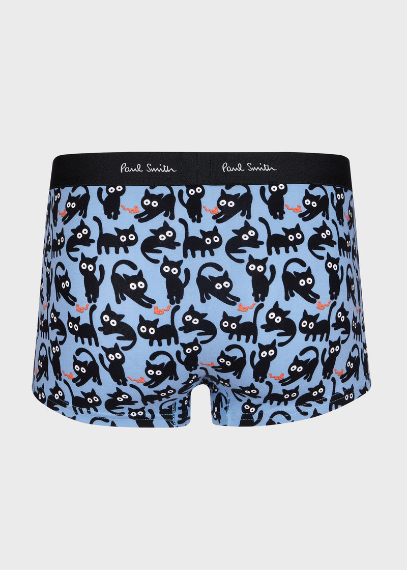 Paul Smith Blue 'Cat' Print Boxer Briefs outlook