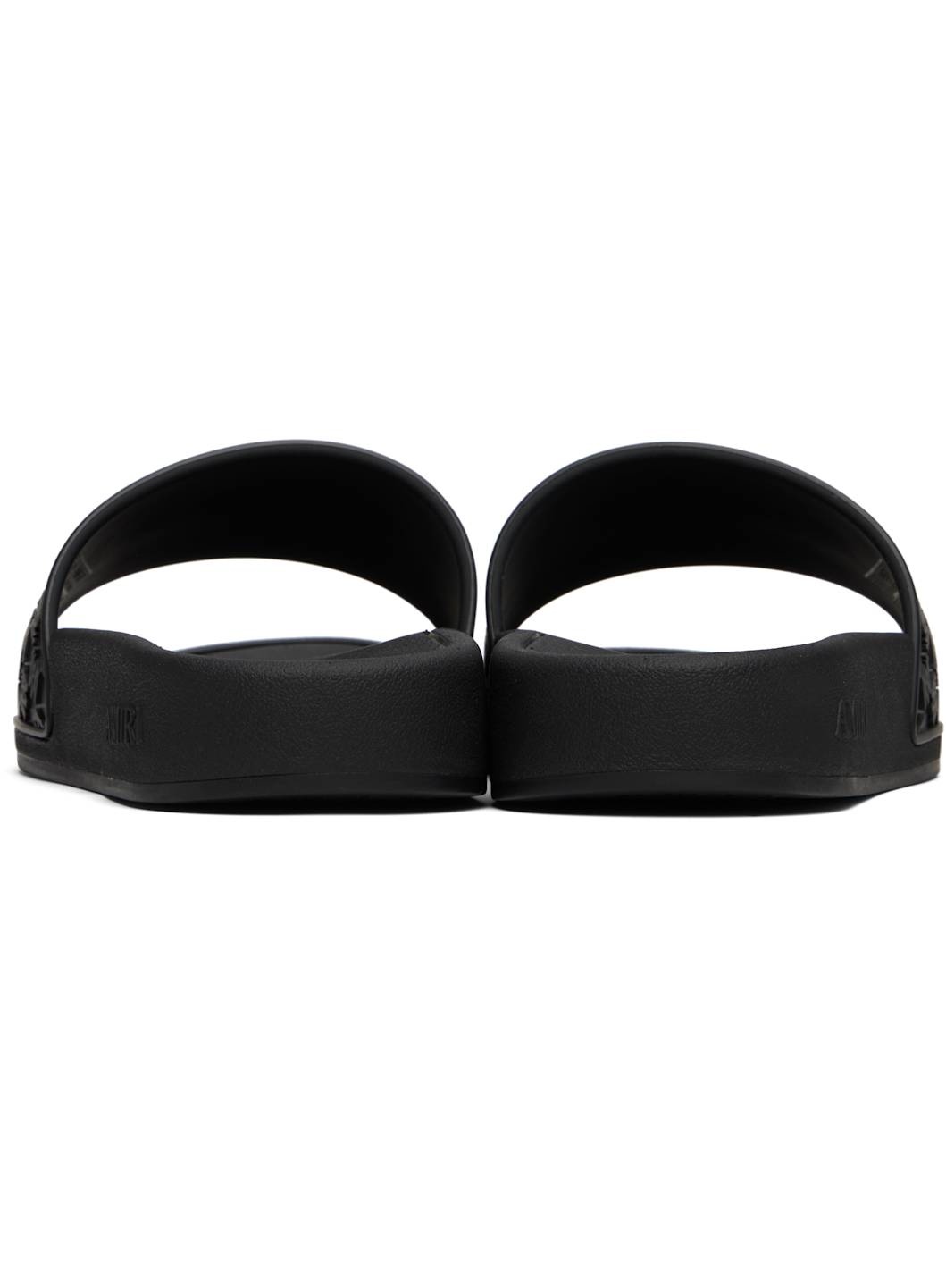 Black MA Quad Pool Slides - 2