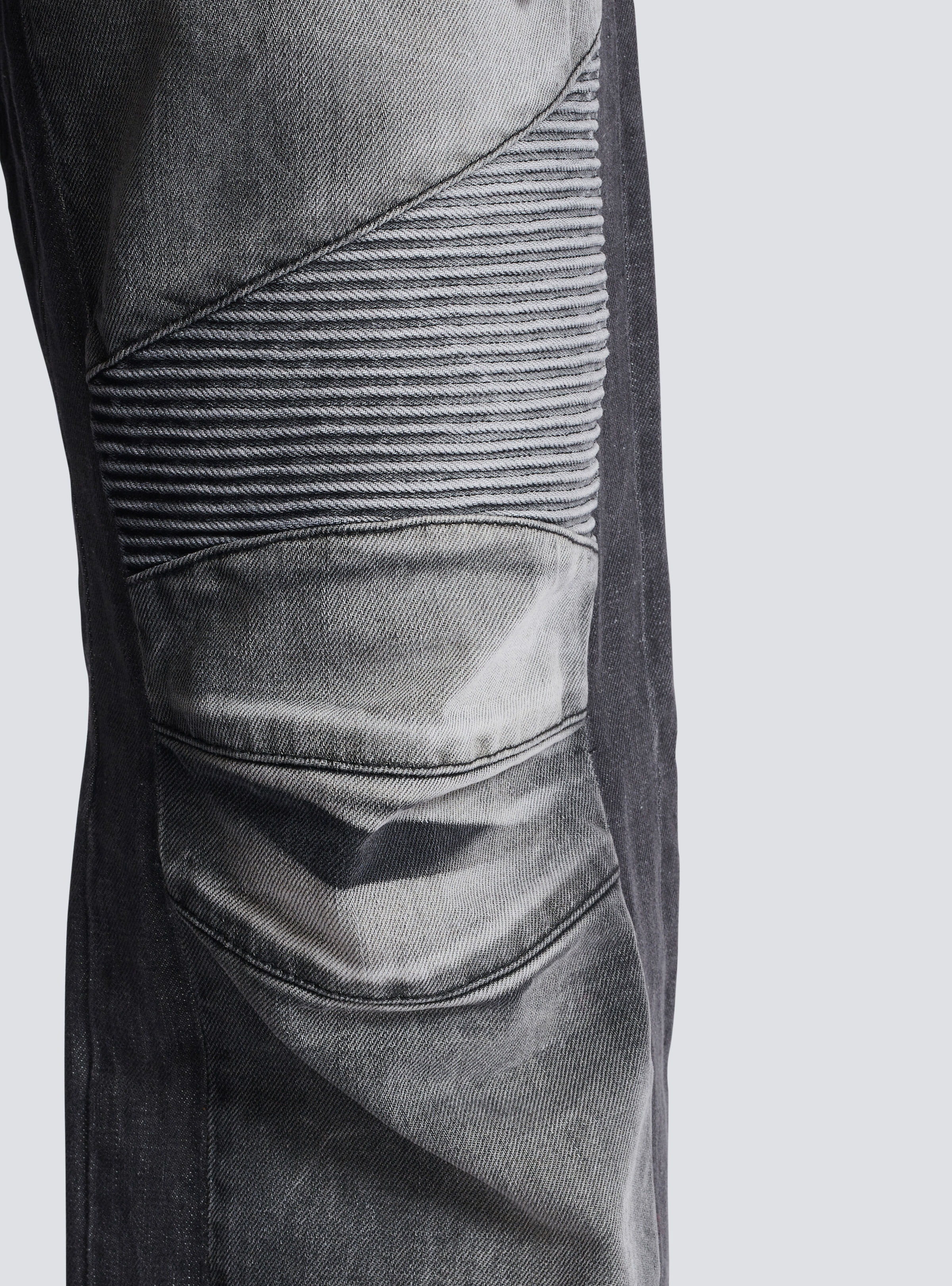 Loose-fit denim biker jeans - 8