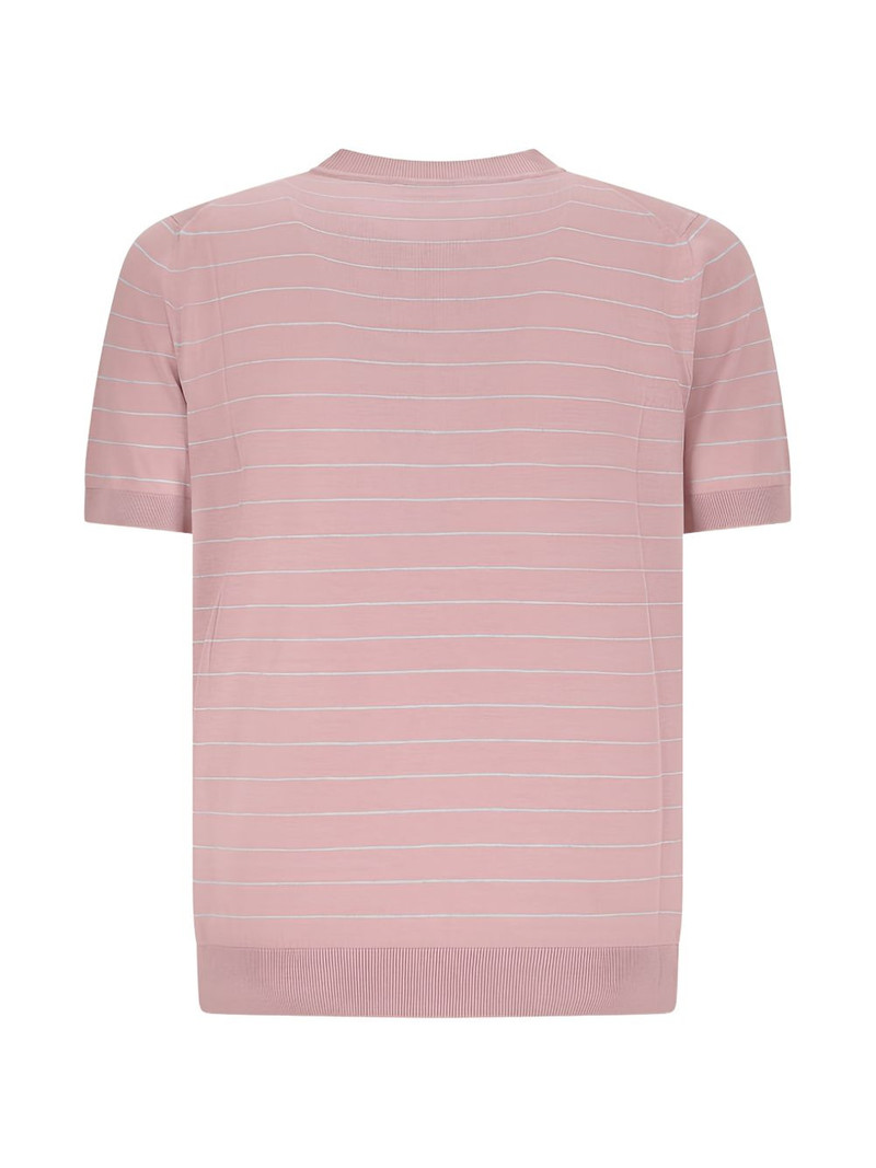 LARDINI striped short-sleeve T-shirt outlook