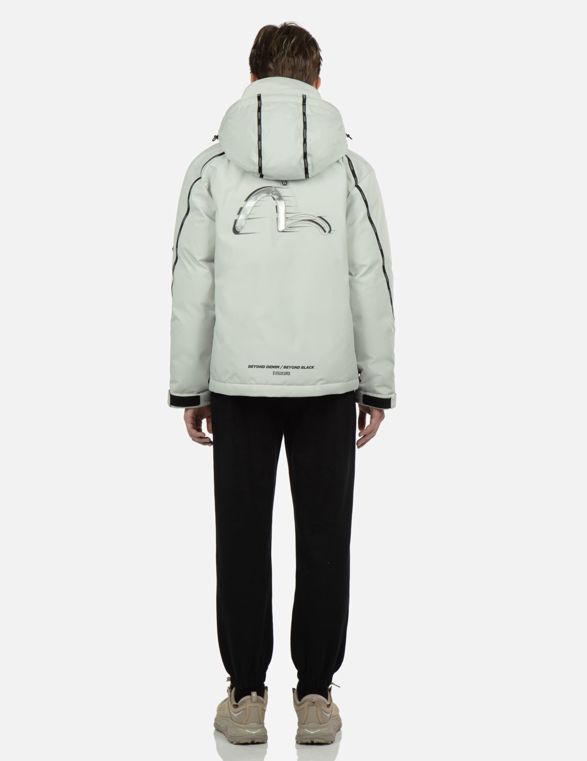 Moving Seagull PVC Patch Hooded Down Jacket - 6