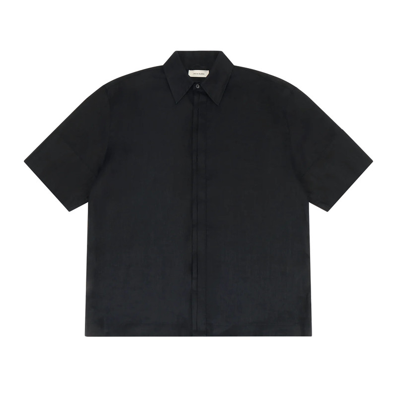 OJAI SHIRT BLACK LINEN 1