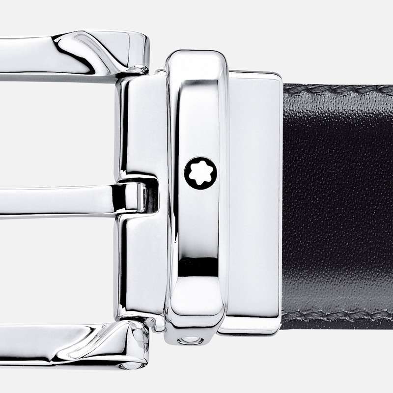 Black/brown 30 mm reversible leather belt 4