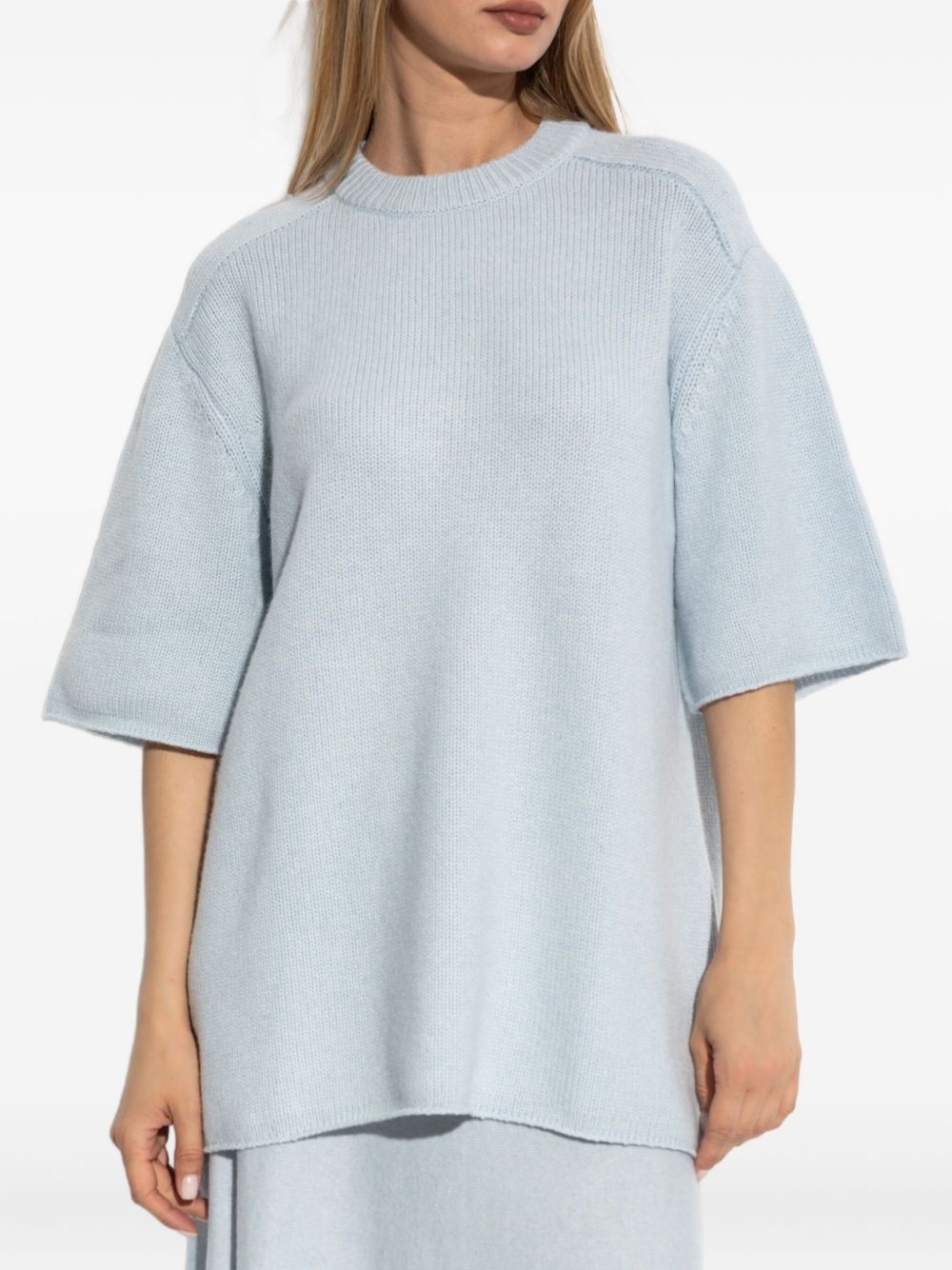 short-sleeve ribbed T-shirt - 3