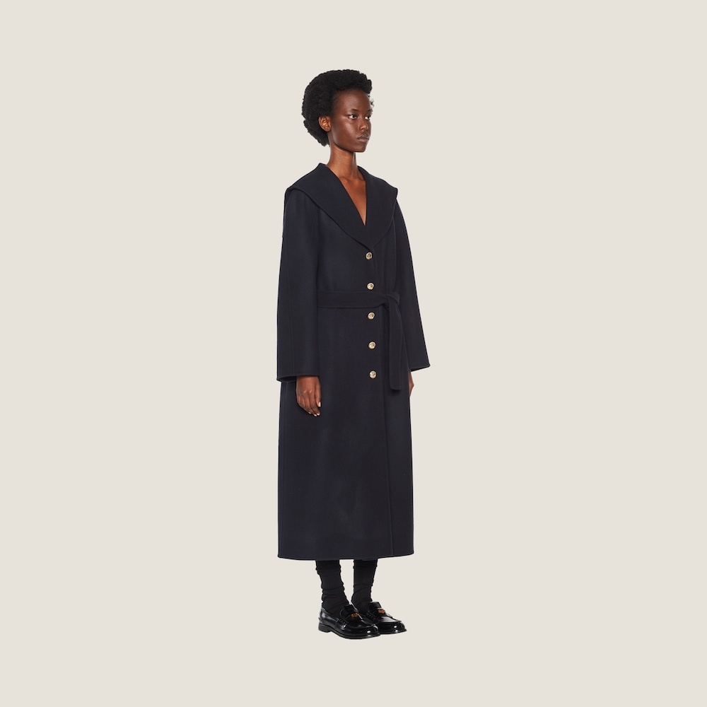 Single-breasted textured wool coat - 5
