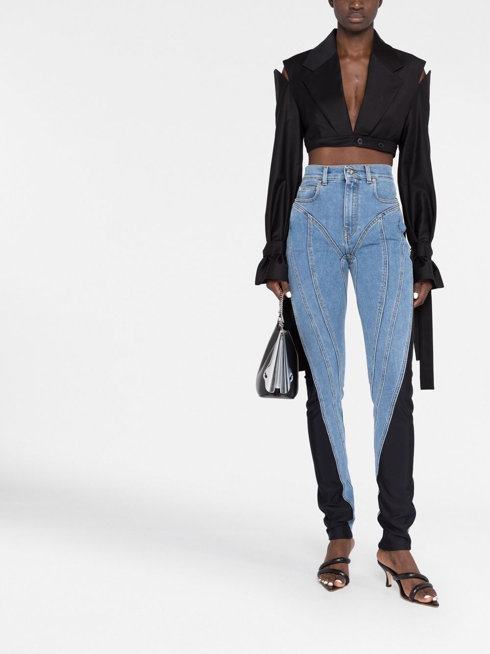 twist-panelled high-waist jeans - 4