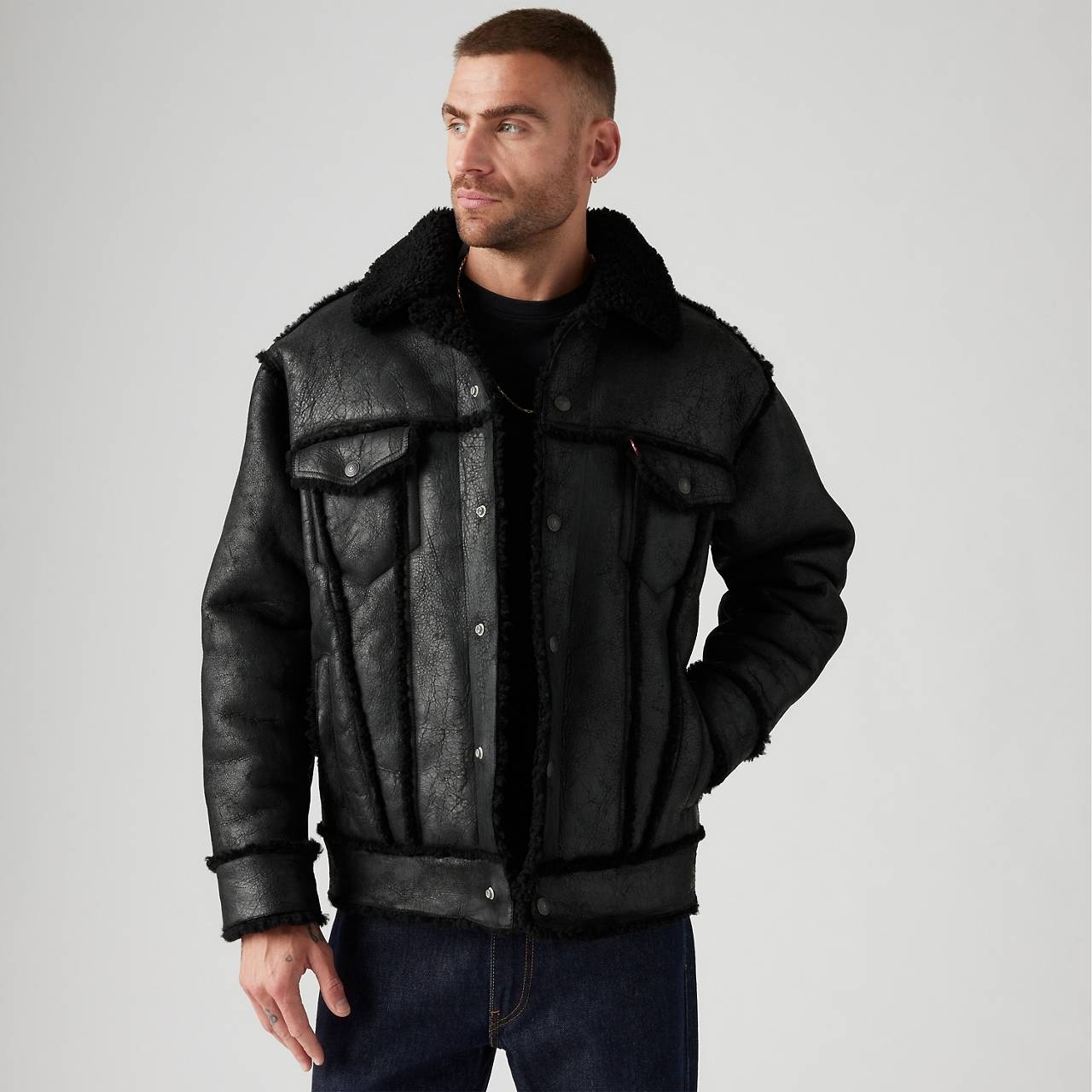 SHEARLING OLYMPIA TRUCKER JACKET - 3