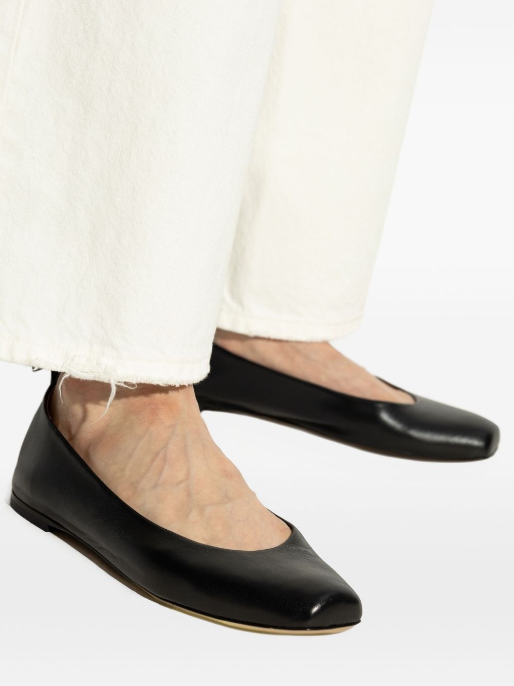 leather ballerina shoes - 5