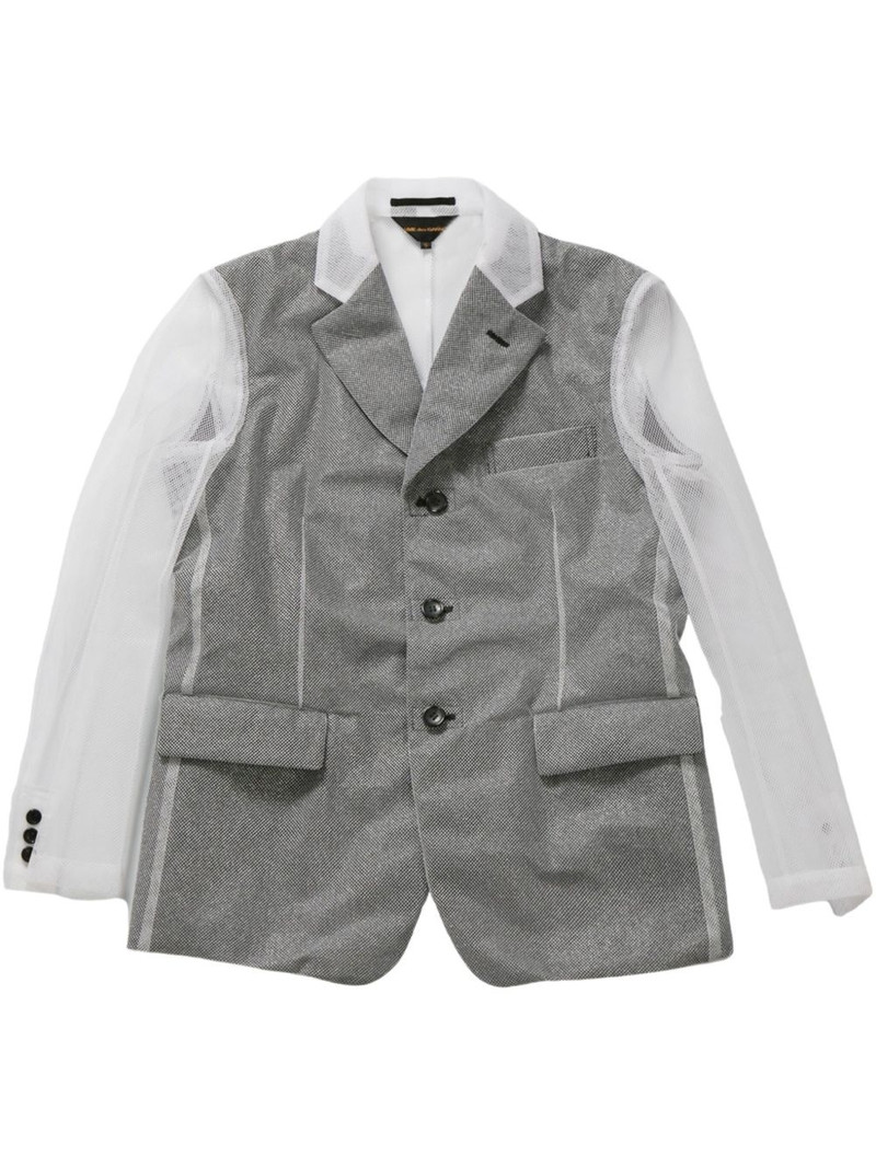 transparent-panelling blazer 1