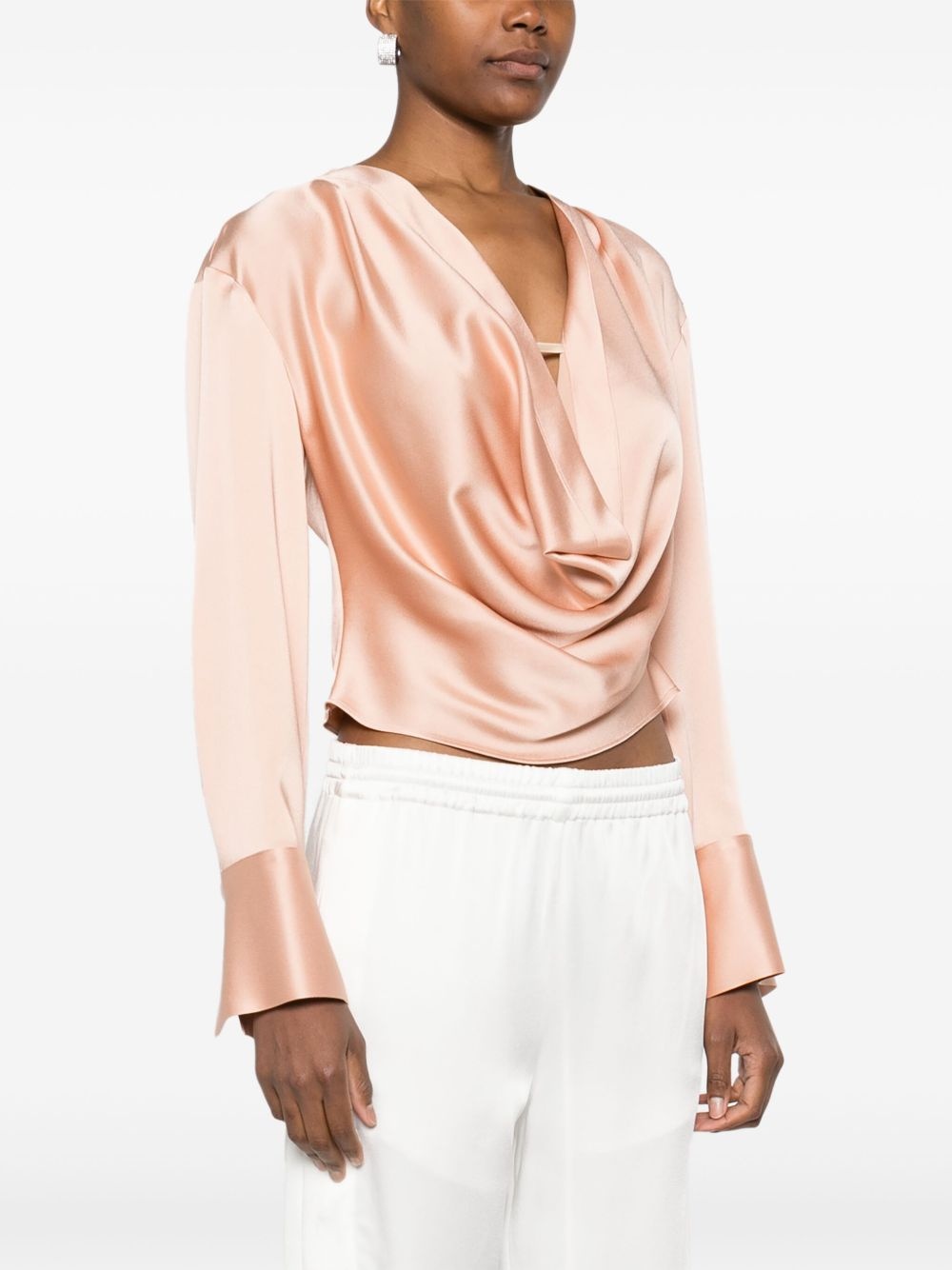 cowl-neck blouse - 3