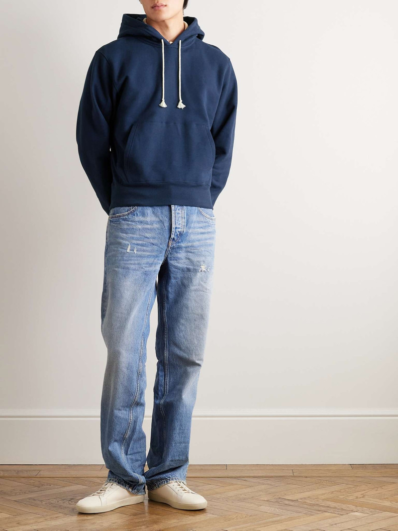 SAINT LAURENT Logo-Embroidered Cotton-Jersey Hoodie outlook