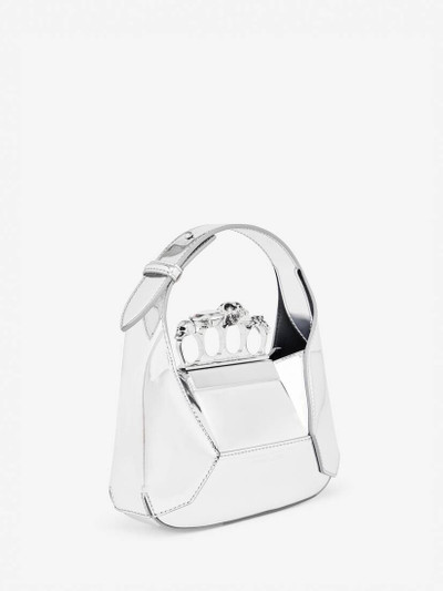 Alexander McQueen Women's The Jewelled Hobo Mini Bag in Silver outlook