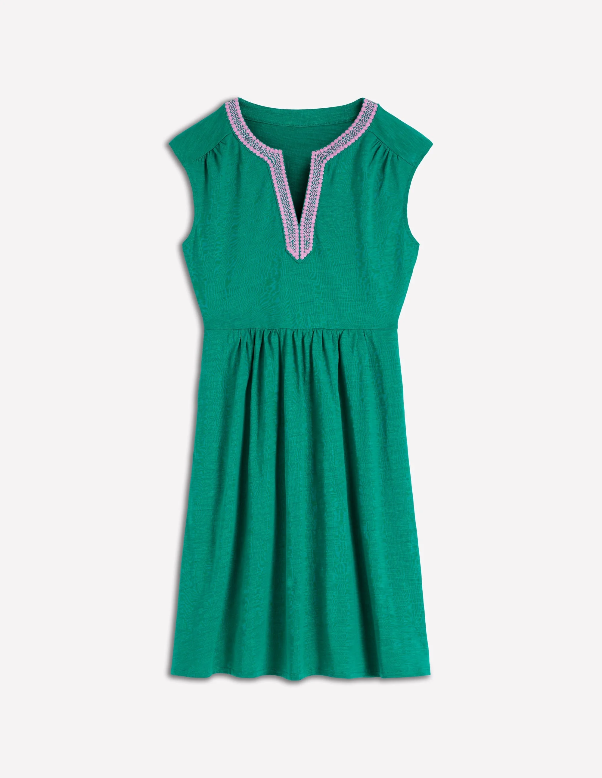 May Jersey Short Dress-Deep Teal - 1