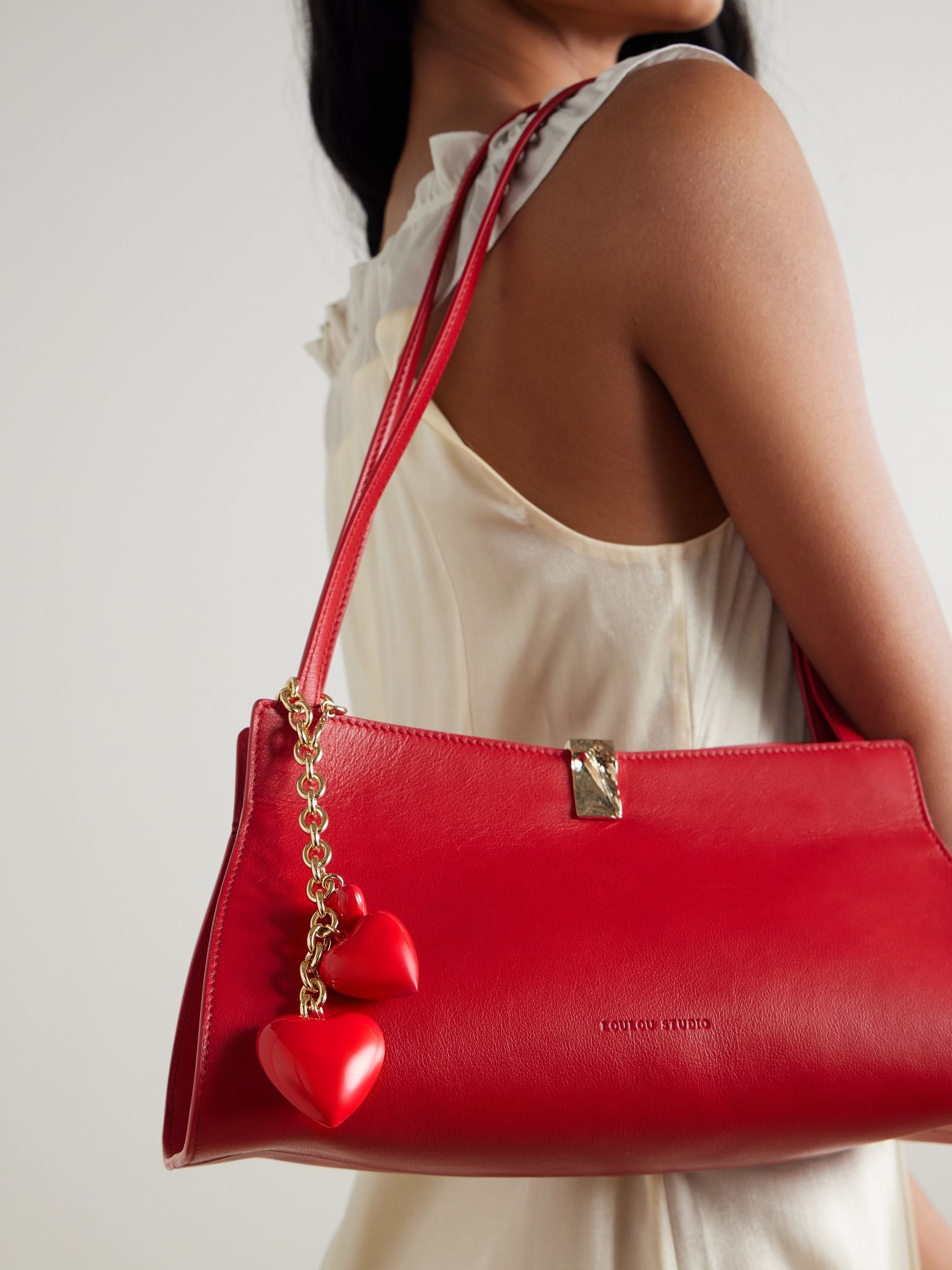 The Happy gold-tone and enamel bag charm Red - 2