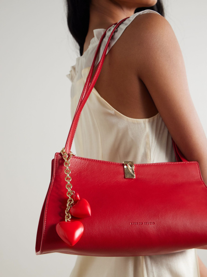 ROXANNE ASSOULIN The Happy gold-tone and enamel bag charm Red outlook