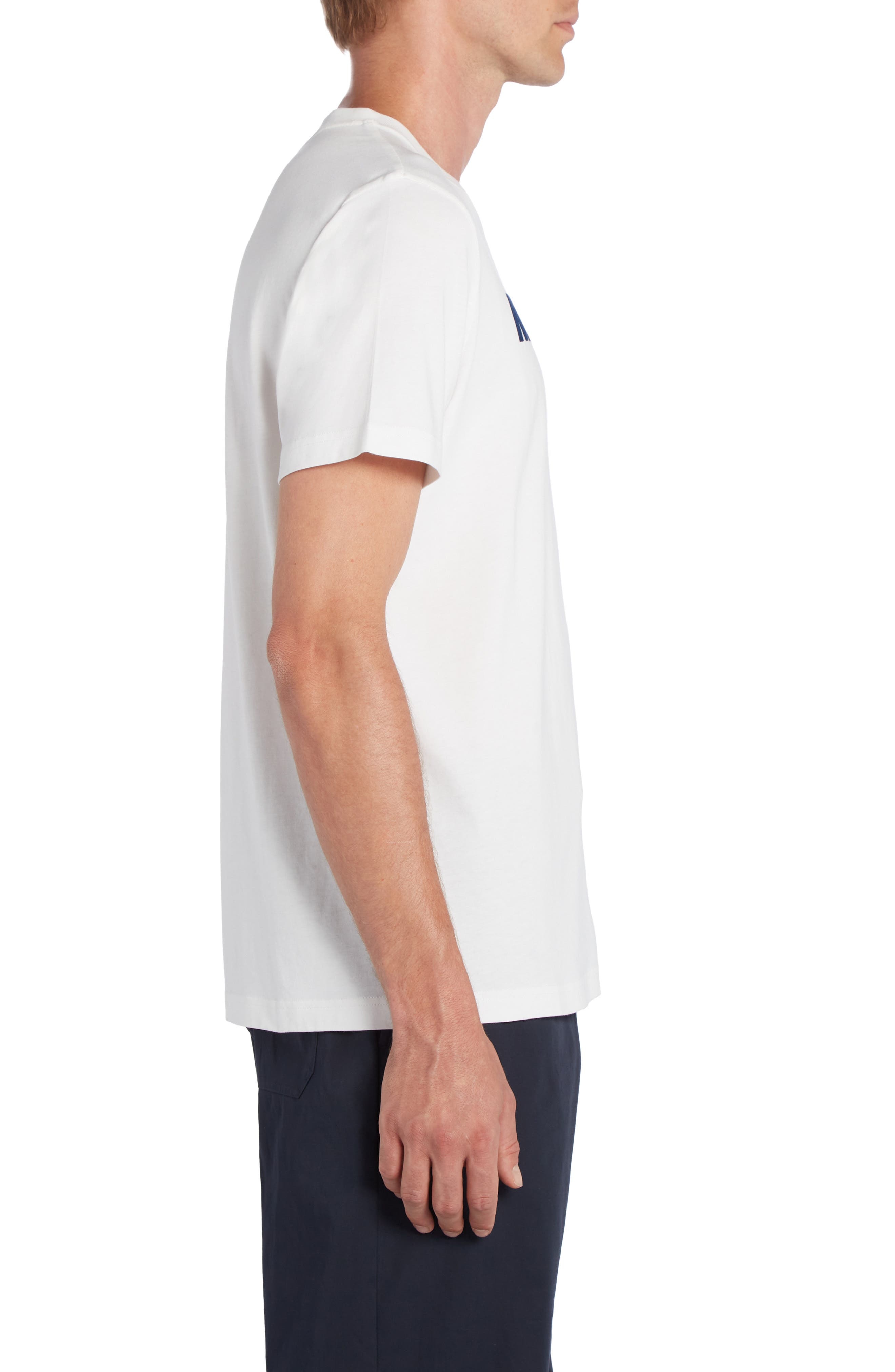 Flocked Logo Cotton T-Shirt - 4