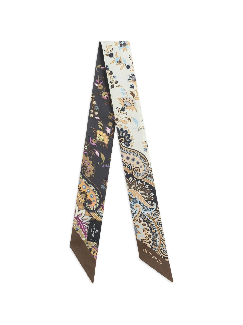 silk twill Paisleyina with floral motif - 1