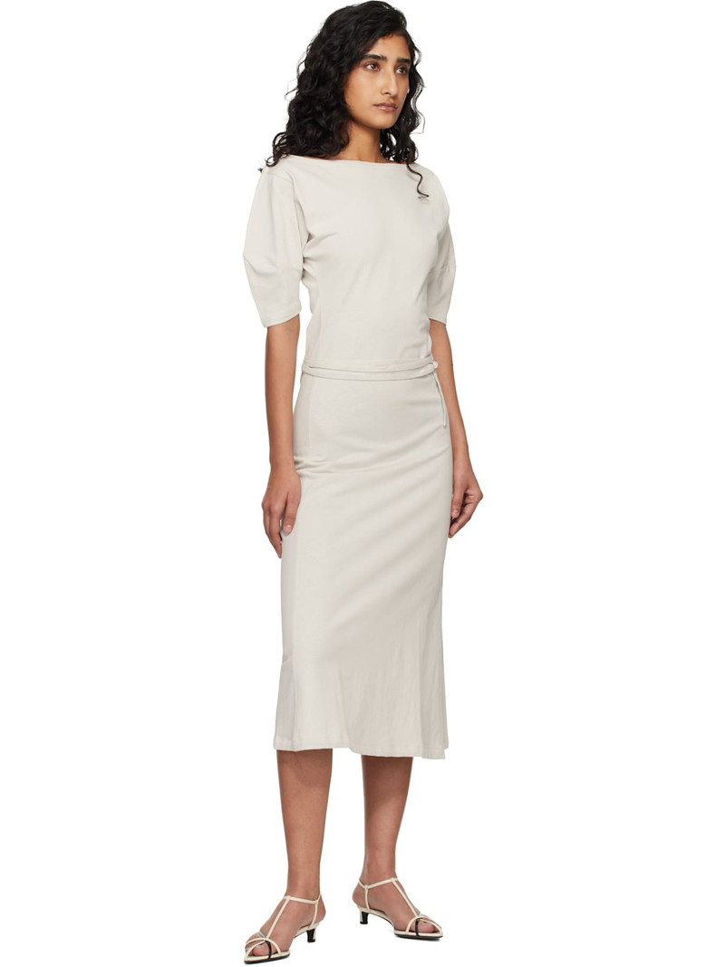 Lemaire Off-White Off Shoulder Midi Dress outlook