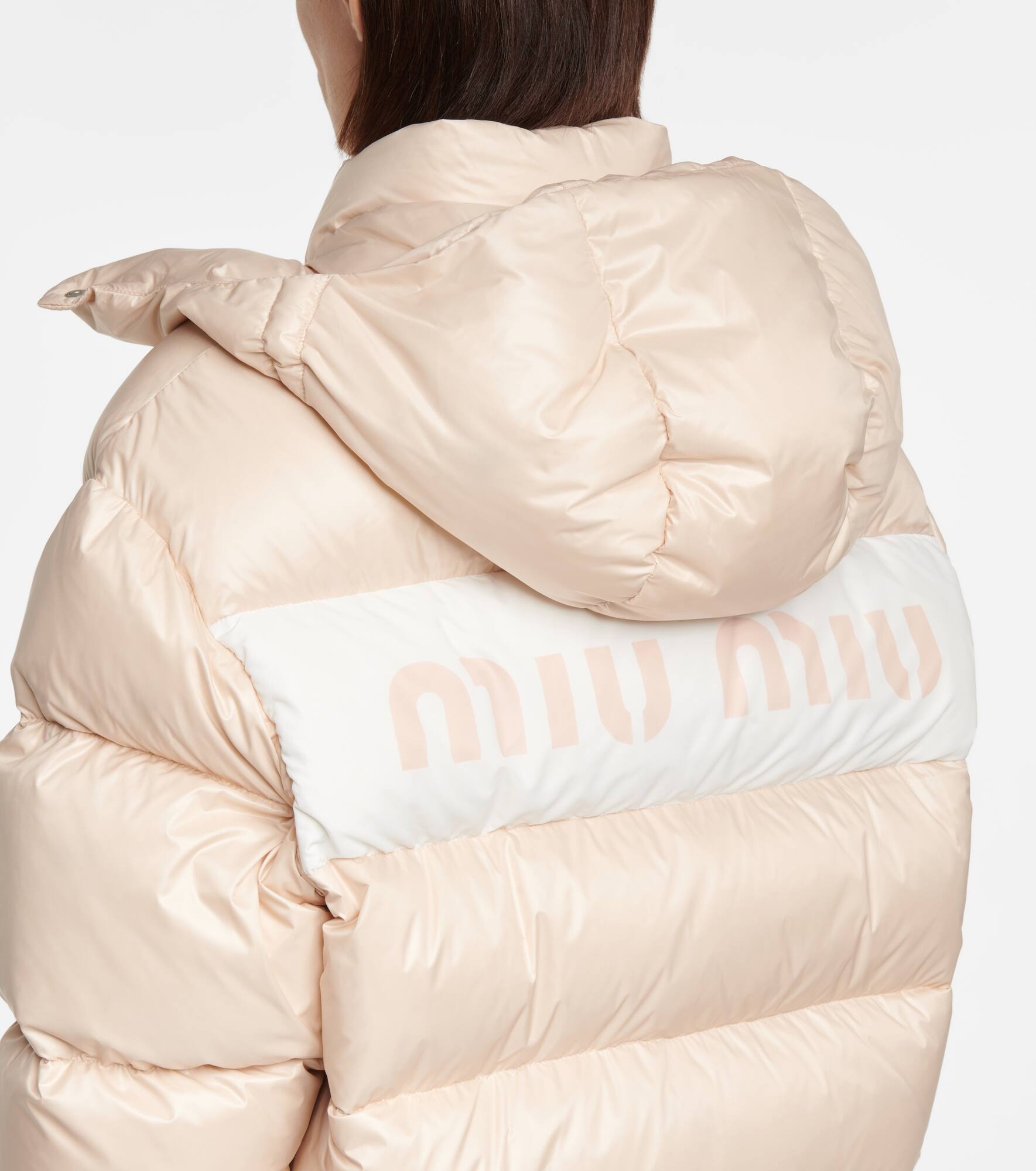 Nylon quilted down jacket - 6