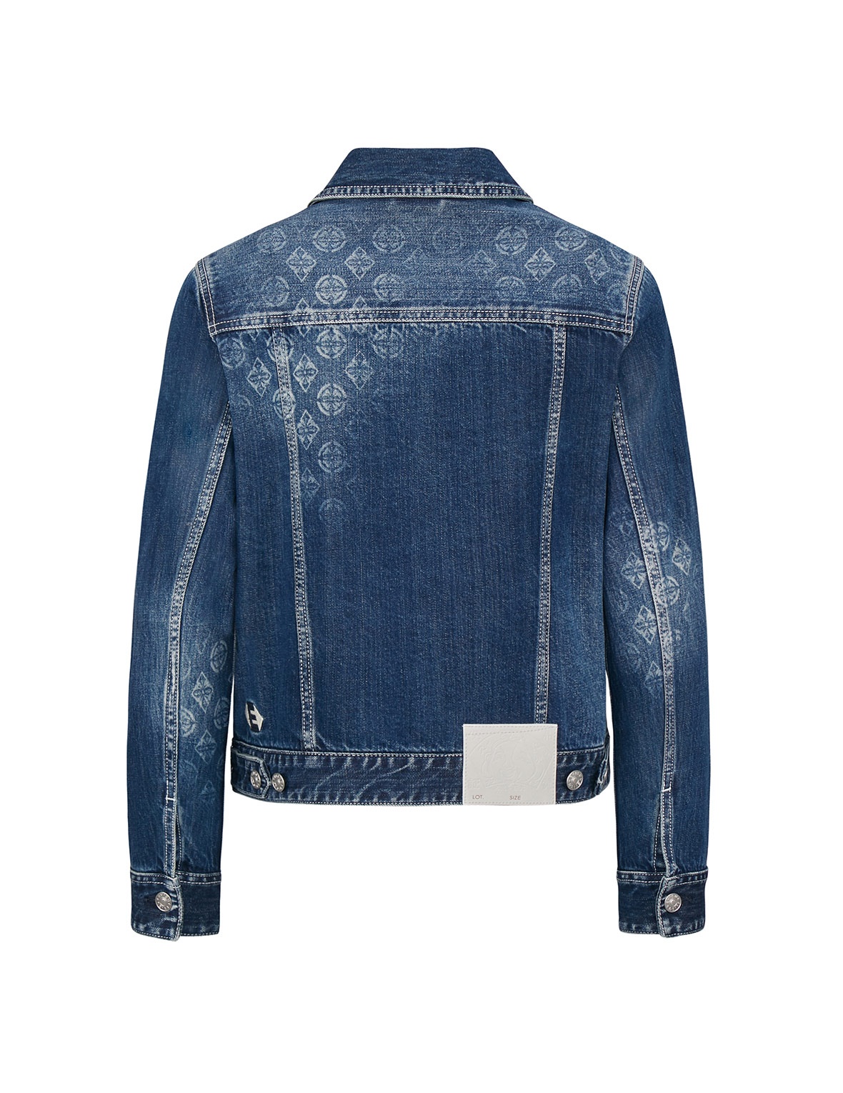 KAMON LASER-PRINTED DENIM TRUCKER JACKET - 2