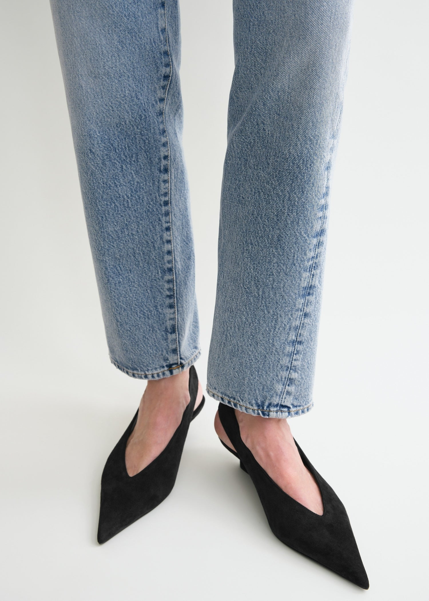 Twisted seam denim worn blue - 5