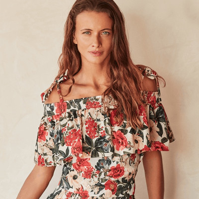 Vilebrequin Women Cotton Dress Top Tropical Blooms outlook