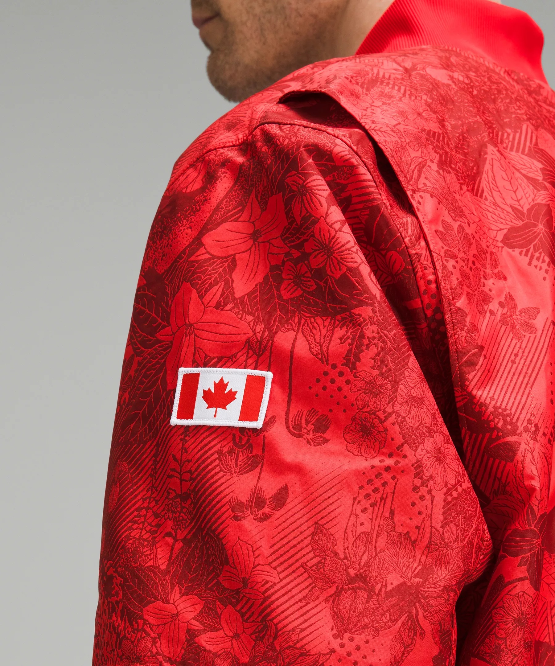 Team Canada Men's Vented Jacquard Bomber Jacket *COC Logo - 7