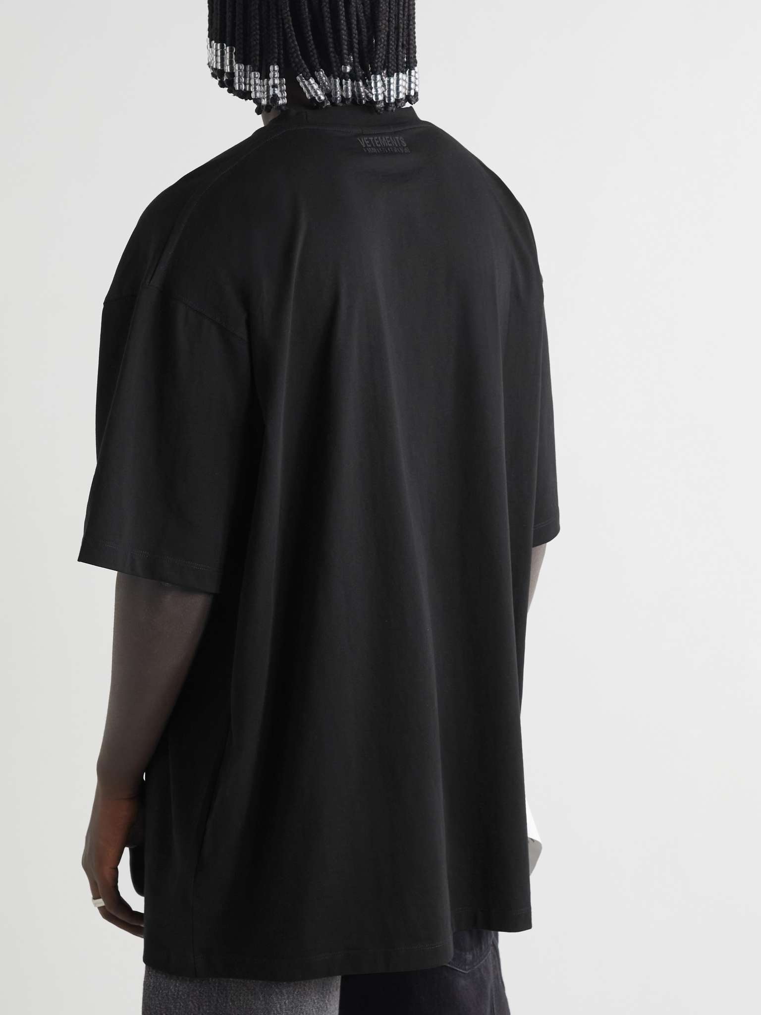 Oversized Logo-Print Cotton-Jersey T-Shirt - 4