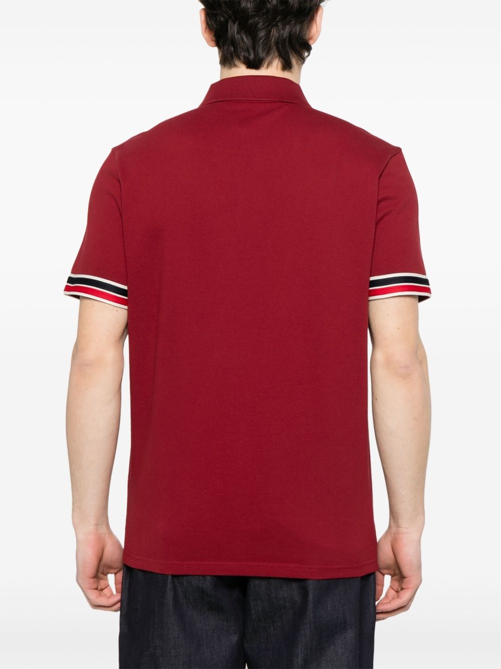 logo-patch polo shirt - 3