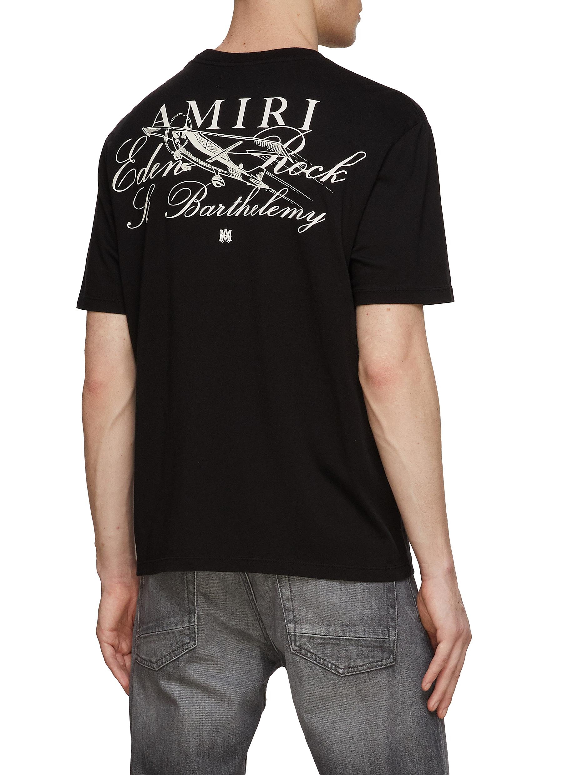 Amiri Eden Rock Tシャツ ホワイト トロピカルグラフィック Buy Amiri Eden Rock Airbrush Tee 'Black' - PF23MJG042 001