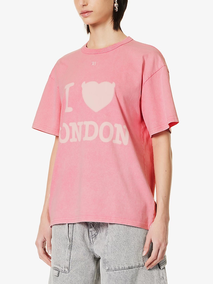 London logo-print cotton-jersey T-shirt - 3