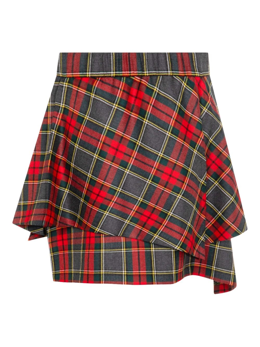 asymmetric plaid skirt - 2
