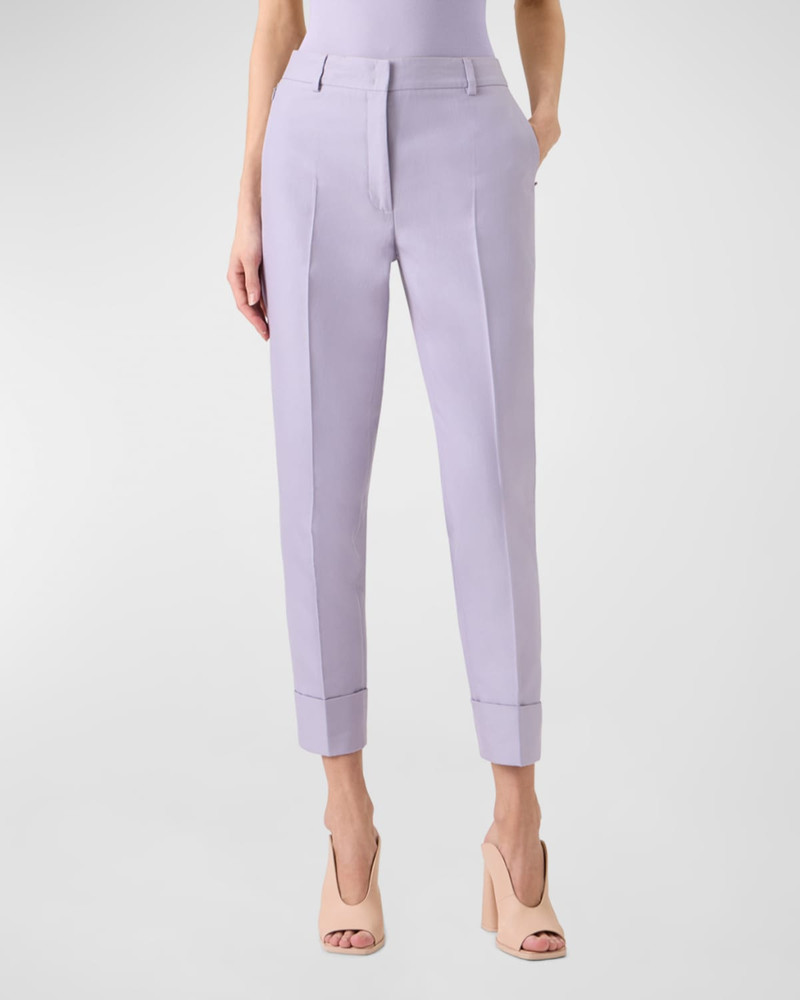 AKRIS Maxima Cotton Silk Cropped Pants outlook